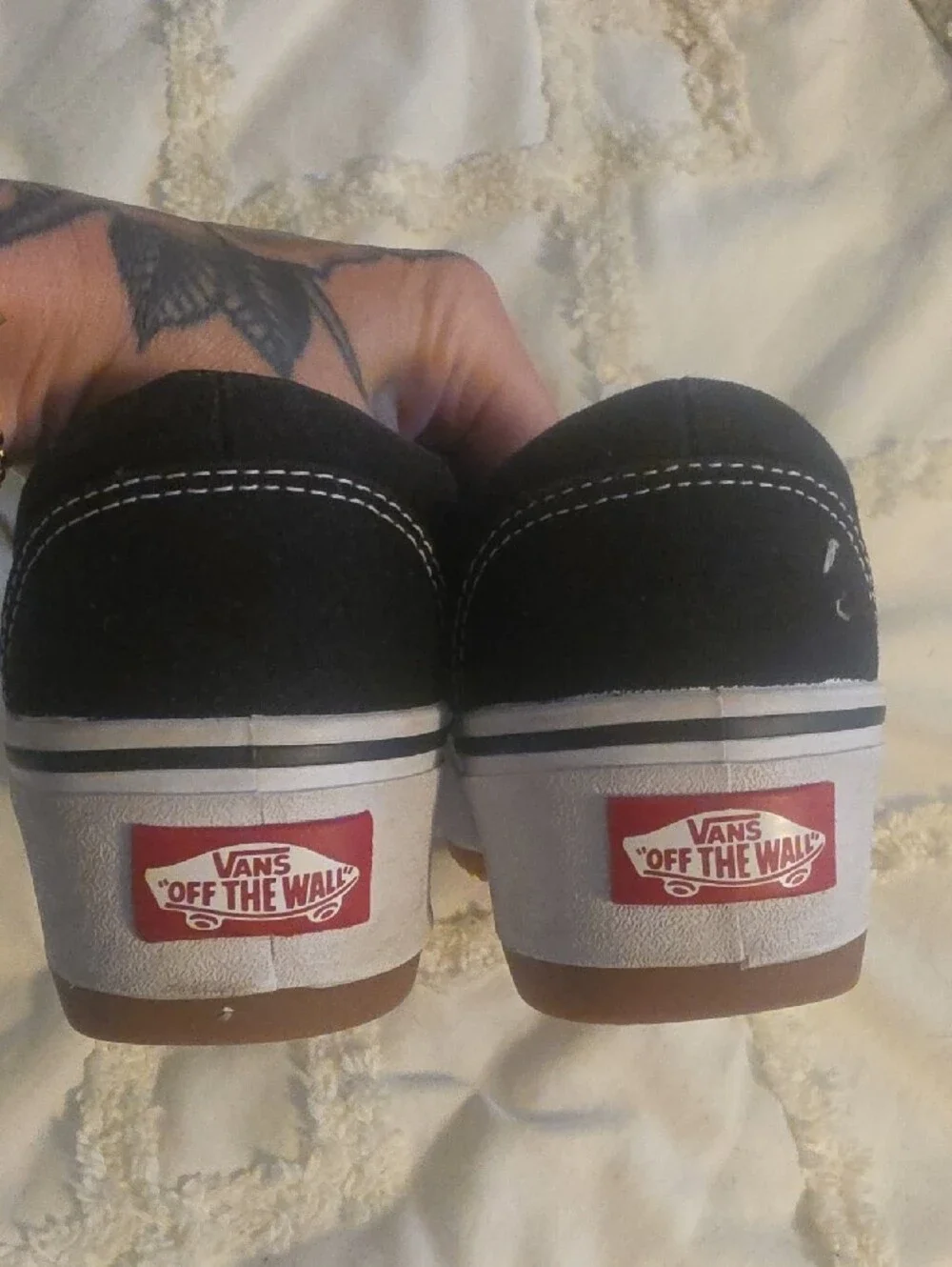Vans Kids Classic Slip-On Sneakers in Black and White